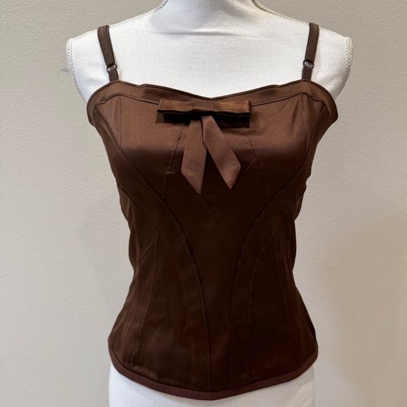 D&G Tops - Dolce & Gabbana Brown Silk Camisole EUC